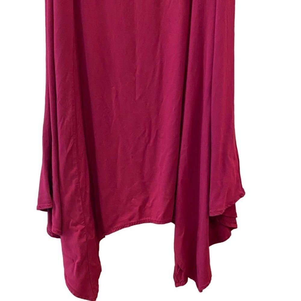 TORRID Women's Mid Dress Size 1, Burgundy, Cold Shoulder/short sleeve, handkerch - Picture 5 of 7